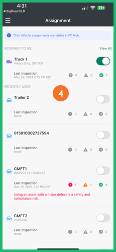 bigroad eld app - how to launch unity inspect x3