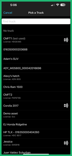 driver assignments - bigroad eld