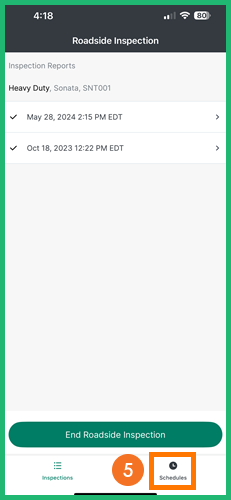 Roadside Inspection – View Available Schedules x3