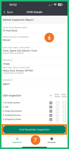 Roadside Inspection – View on Screen x4