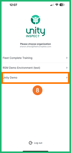 Unity Inspect App – How to Login x5