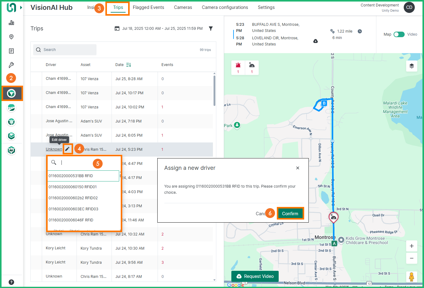 assign a resource to an unknown trip